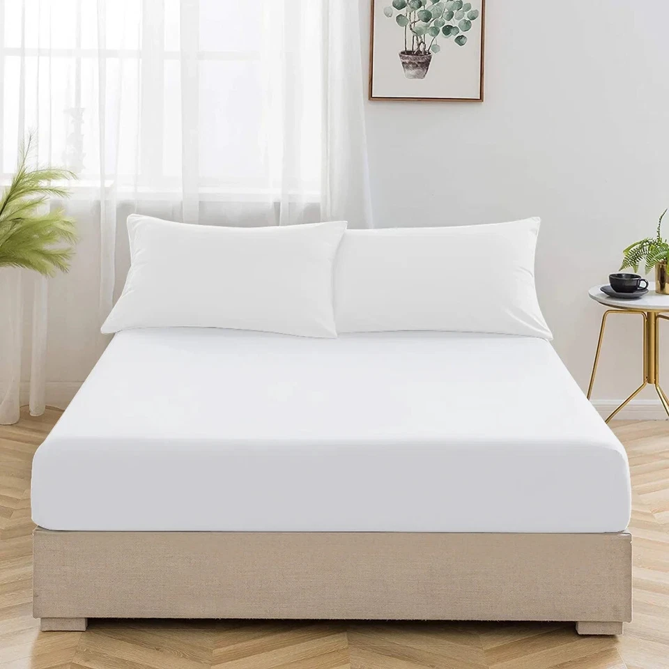 FILO MAGICO Hotel quality 600 Thread Count Emperor (213X213) Deep Box 30CM Fitted Bed Sheet