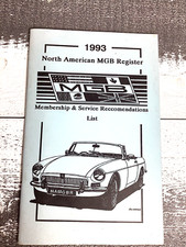 Mgb 93 Service Recommendations List 1993