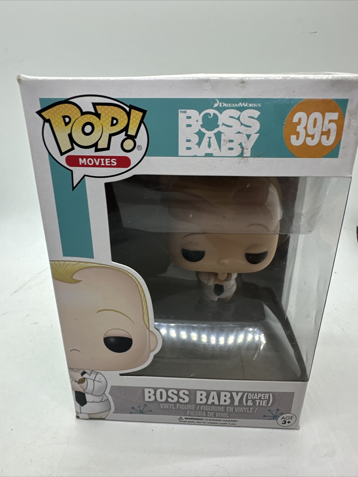 Funko Pop! Movies Boss Baby Diaper &Amp; Tie #395 Vinyl Figure Box Damage.