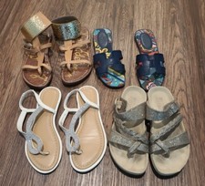 Lote De 4 Sandalias Mujer Talla 7 Lote De 4 Pares Variedades De Sandalias