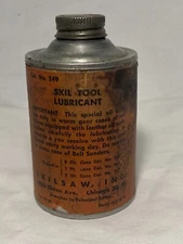 c1940 Skil Tool Lubricant Skilsaw Inc. Chicago, Illinois, Power Tool Oil Tin Can