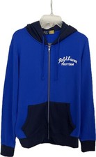Polo Ralph Lauren Men's Hoodie Full Zipper Blue Fleece Embroidered Size M 148