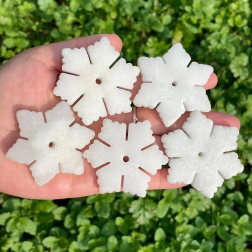 Natural Quartz Snowflake Crystal Hand Carved Decoration Gift Heal collection - Picture 1 of 8