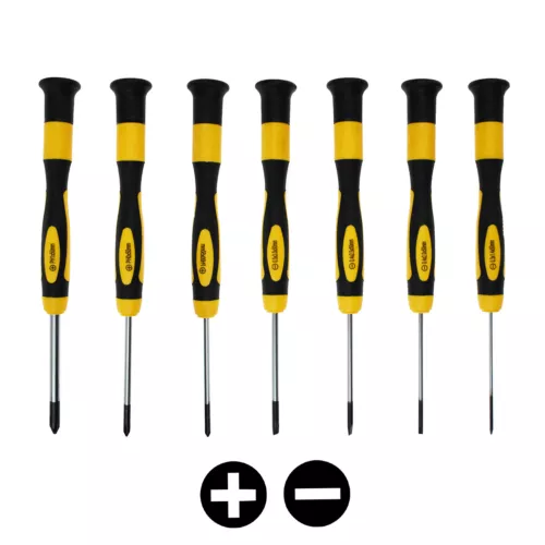 7-tlg. Set Präzisions Schraubendreher Mini Schraubenzieher Schlitz und Kreuz