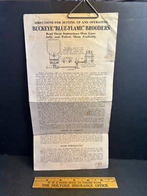 1921 Manual Buckeye Blue Flame Chicken Brooders