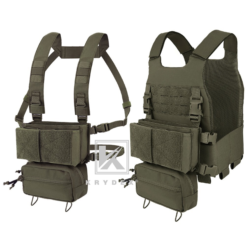 KRYDEX Low Vis Slick Plate Carrier Chest Rig in Placard Drop