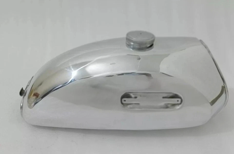 Ajuste para Yamaha CT1 CT 175 1970 tanque de gasolina combustível aço cromado + tampa - Imagem 2 de 4