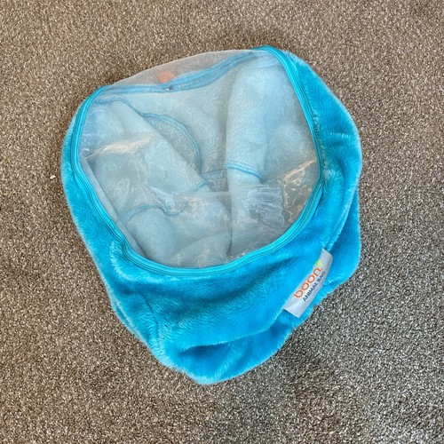 Boon Stuffed Animal Storage Bag Zip Up Blue Soft
