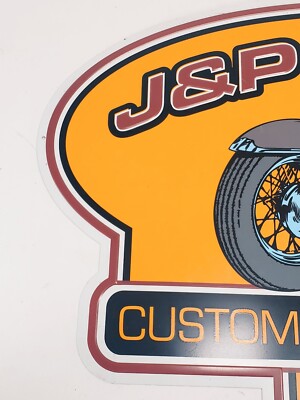 装飾的金属プレート J&P Cycles Metal Tin sign 13 1/2 x19 Parts & Accessories