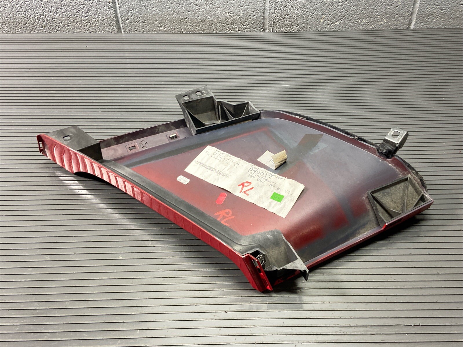 2014-2015 Audi R8 42 5.2L V10 Spyder Rear Left Trim Pillar Panel Red Y3J OEM