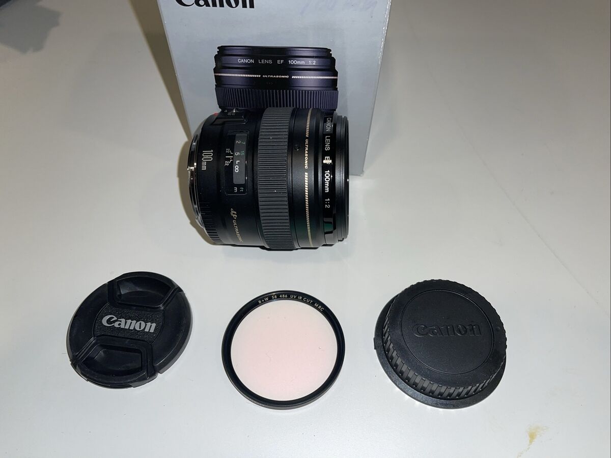 Canon EF 100mm F/2 USM AF Lens with B+W UV IR Cut Filter Canon EF 100mm F/2 USM AF Lens with B+W UV IR Cut Filter