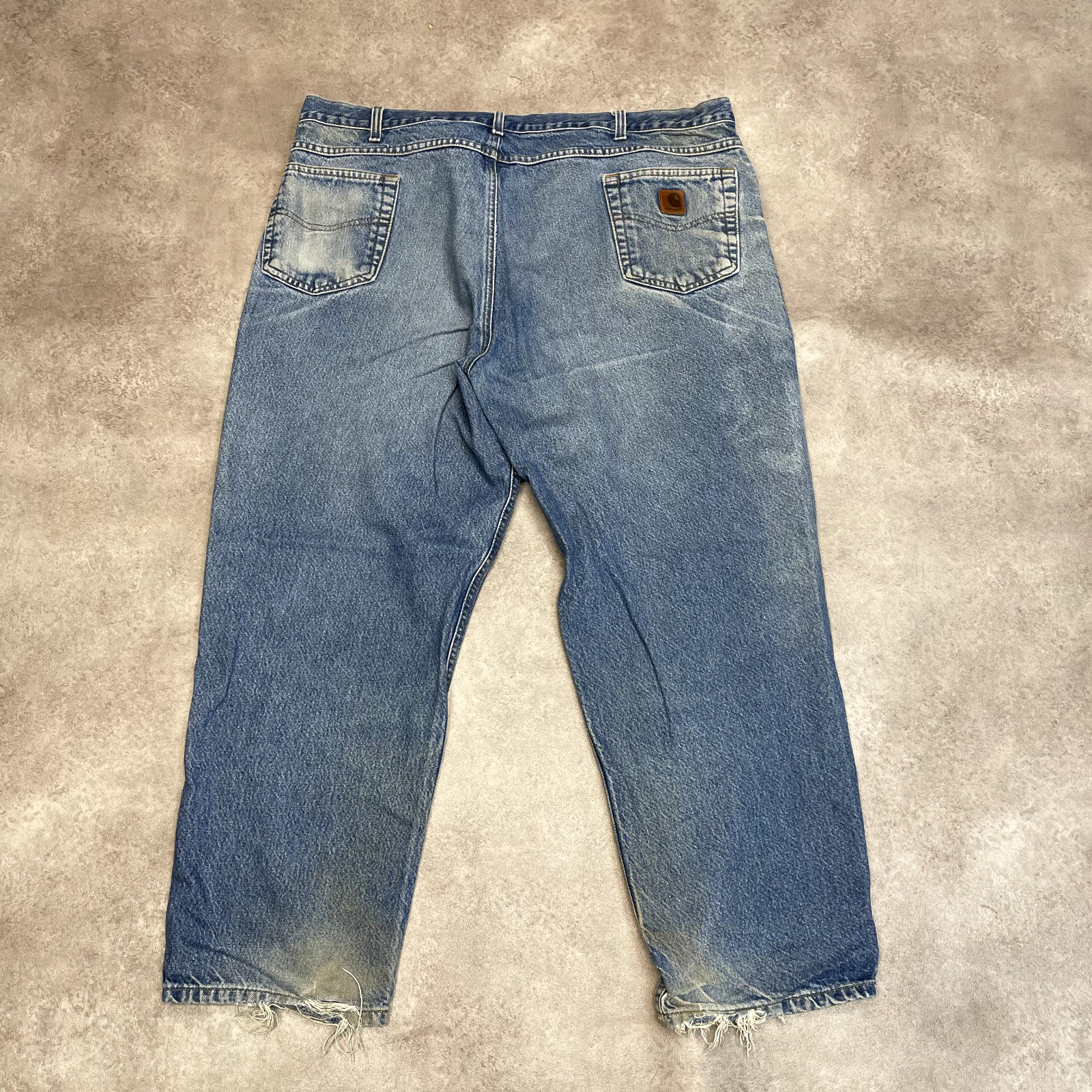 Carhartt Jeans Mens Relaxed Fit Carpenter Denim Workwear Trousers, Blue, 46” image 2