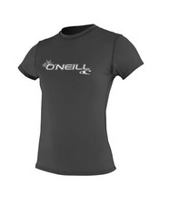 O'Neill Women's Basic Skins Upf 50 Short Sleeve Sun Shirt Large Black