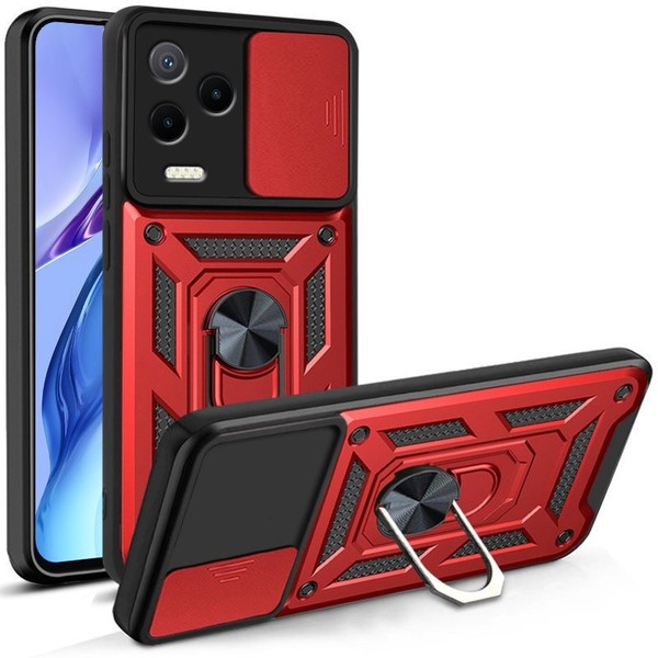 Gepanzerte SchutzhüLle FüR Infinix Note 12 2023, Camshield Slide, Rot-image