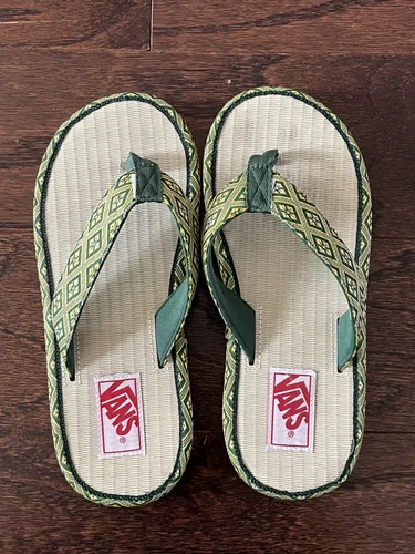 Sandali stile giapponese Vans verde tatami taglia 7 rari