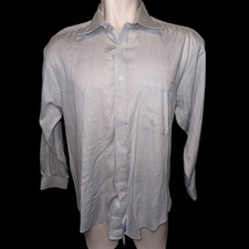 Vintage Gray GIVENCHY MONSIEUR Long Sleeve Button Front Shirt Sz 16 1/2 32/33 L