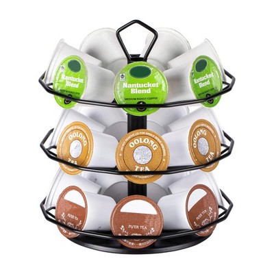 K cup Holder Carousel 3 Tier for Keurig Pod Holder Metal DIY Install Small fo...