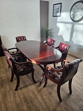 Beresford & Hicks of England – Solid Mahogany Extending Dining Table & 6 Chairs