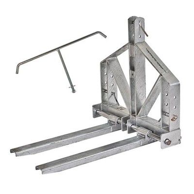 Traktor Kleintraktor Palettengabel 1200 kg Breite verstellbar Kat 1 2 Dreipunkt