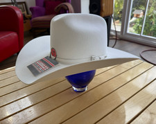 Rodeo King 3X Wool / Beaver Blend White Western Cowboy Hat, Size 7 Long Oval
