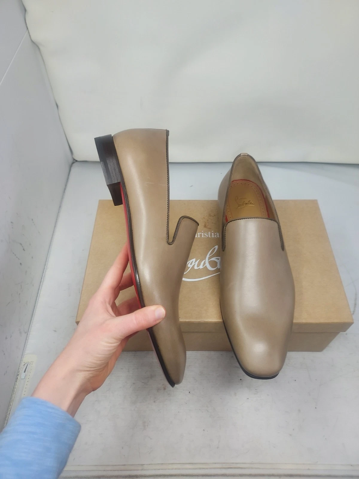 Christian Louboutin — Christian Louboutin EU 43 US 10 MENS Dandelion Leather Brown Roca Loafer