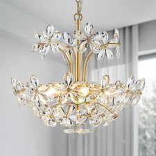 Crystal Chandelier Pendant Flushmount Ceiling Light Modern Lighting Fixture f...