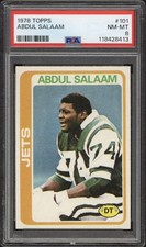 1978 Topps Abdul Salaam Rookie RC #101 PSA 8 NM-MT New York Jets