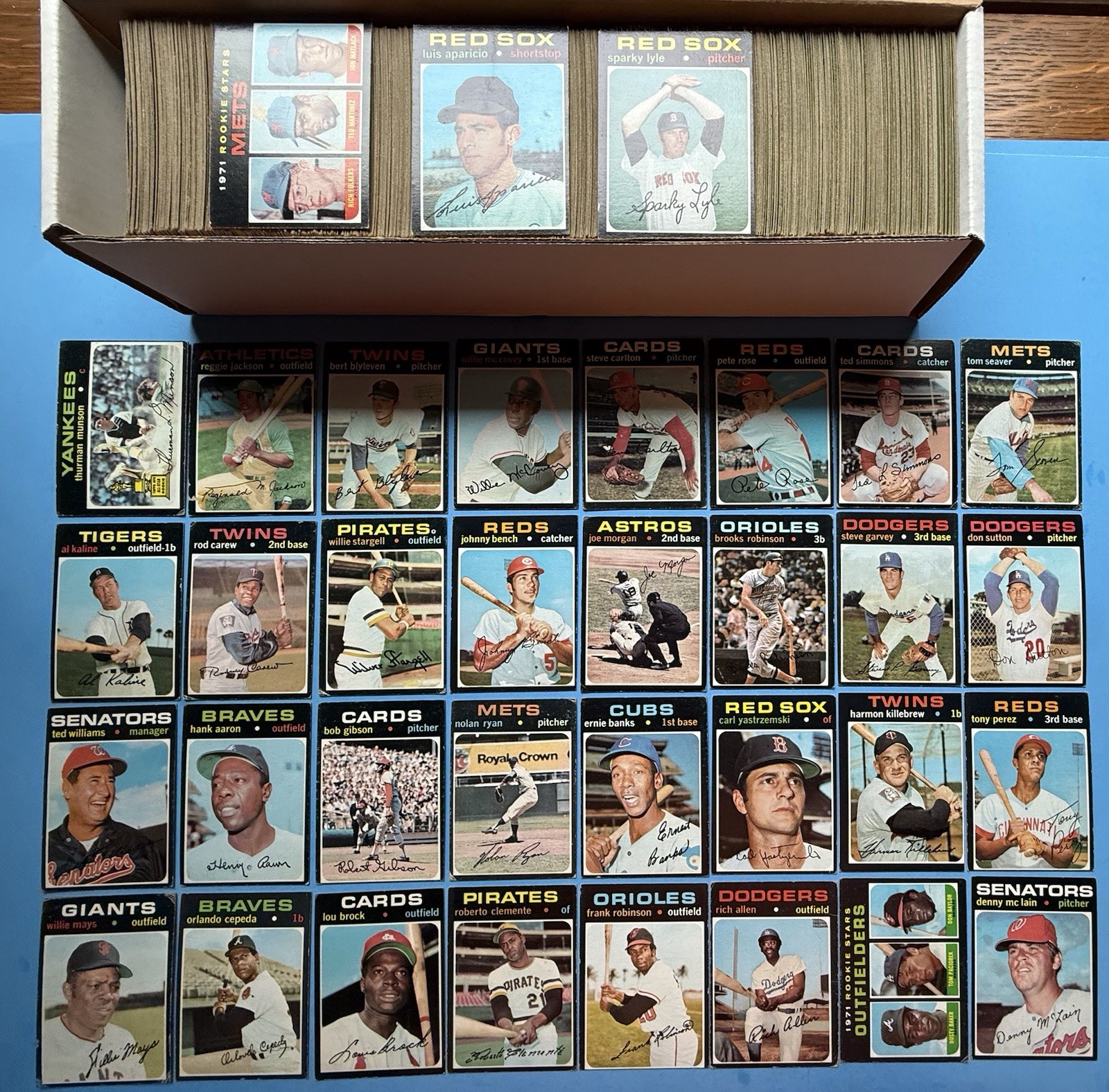1971 Topps Baseball COMPLETE SET (752) Mays, Clemente, Ryan, Rose, Vg-Vgex