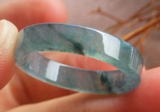 Video Certified Green Natural A JADE Jadeite Rectangle RING USA. 9.75    725257