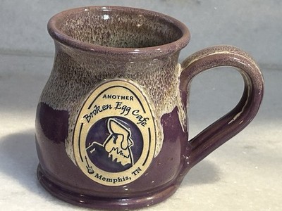 ANOTHER BROKEN EGG MEMPHIS TN COFFEE MUG CUP TEA DENEEN POTTERY PURPLE