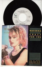 MADONNA - CRAZY FOR YOU - ORIGINAL GEFFEN RECORDS 45 WPS - GREAT SHAPE