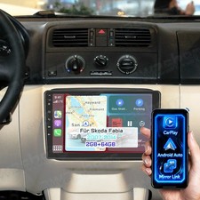 64GB Android 15 Autoradio CarPlay GPS Navi FM BT RDS Für Skoda Fabia 2 2008-2013
