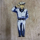 CHEVROLET GARAGE MAN 14 X 30 INCHES PORCELAIN ENAMEL SIGN
