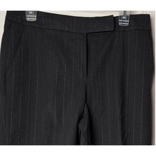 Liz Claiborne WARM Women's Black Pinstripe Wool Blend Dress Pants Size 12
