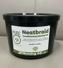 Pure Neatbraid Conditioning Shining Hair Gel Mega Hold Alcohol-Free 64 oz