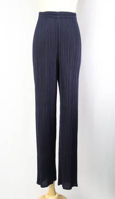 PLEATS PLEASE NEBULA パンツ　NAVY Authentic PLEATS PLEASE Navy Blue Pants ISSEY MIYAKE 154 8491 | eBay