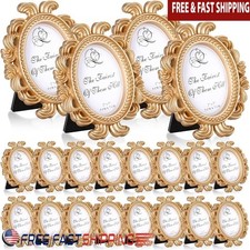 20 Mini Baroque Picture Frames Tabletop Oval Photo Holders Resin Decor New