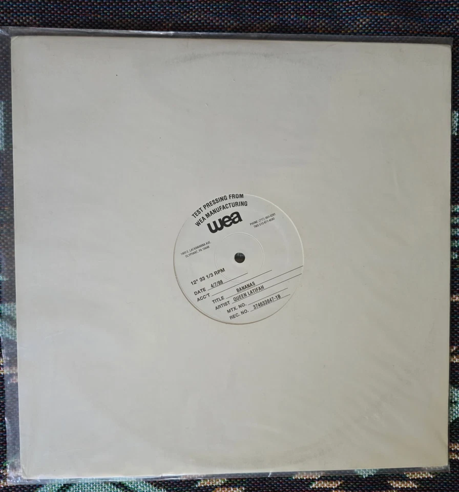 Queen Latifah. Title Bananas Test Pressing From WEA Manufacturing. Rare. Vinyl - Image 2 of 2