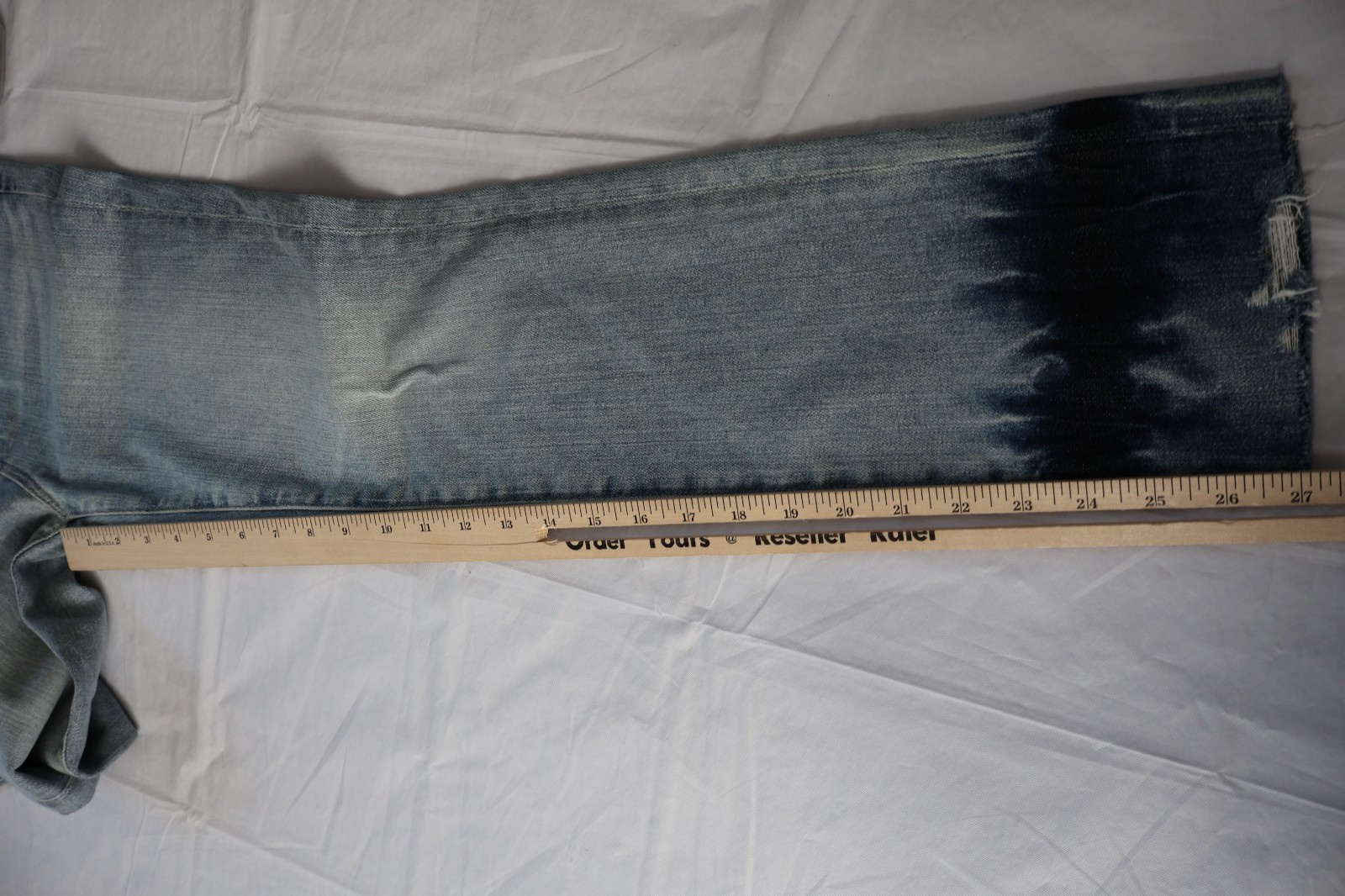 AG Adriano Goldschmied The Isabelle  High Rise Straight Crop Jeans Size 24 Ombre thumbnail 14