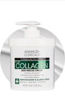 Advanced Clinicals Collagen Skin Rescue Lotion Hydrate, Great for Dry Skin 16oz