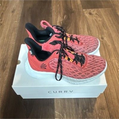 Under Armour Curry Flow 9 Sesame Street Elmo Low Top Red Basketball Sneakers