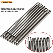Screwdriver Bit Set 8pcs Torx 1/4 Inch Hex Shank Magnetic Star Bits T8-t40 New