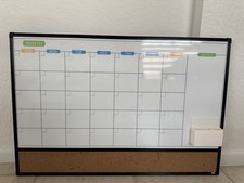 Quartet Magnetic Cork  Dry Erase Calendar Whiteboard. 36  x 47  