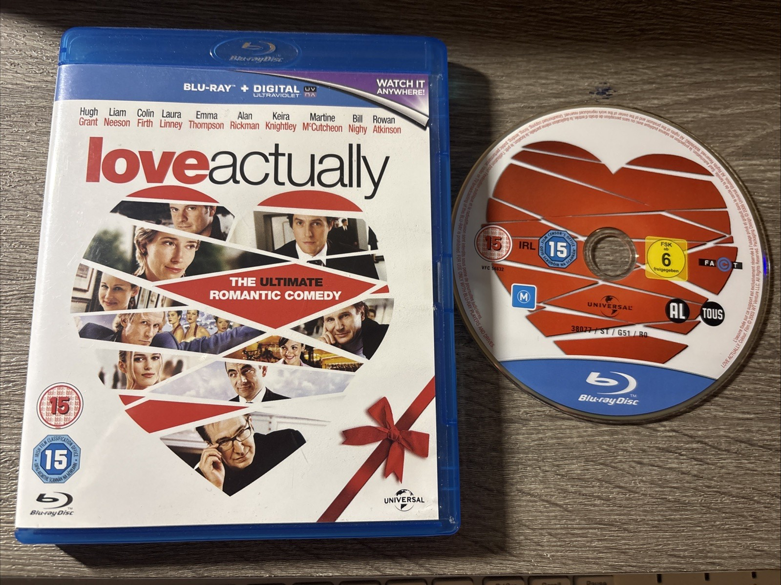 LOVE ACTUALLY : Bill Nighy - Hugh Grant - Keira Knightley : Blu-Ray DVD VGC