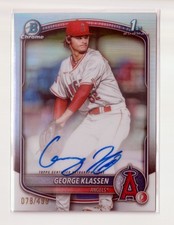 GEORGE KLASSEN 2025 1st Bowman Chrome True Refractor Autograph Auto /499 #CPA-GK