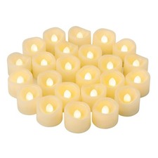 24 Pack 1.2" LED Flameless Flickering Tea Lights Votive Candle Battery Operat...