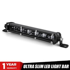 7 Ultra Slim Led Light Bar Driving Single Row For Suv Utv Offroad Motorcycle