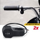 2pcs Motorcycle 12V On / Off Switch Handlebar Headlight Fog Light Waterproof ATV