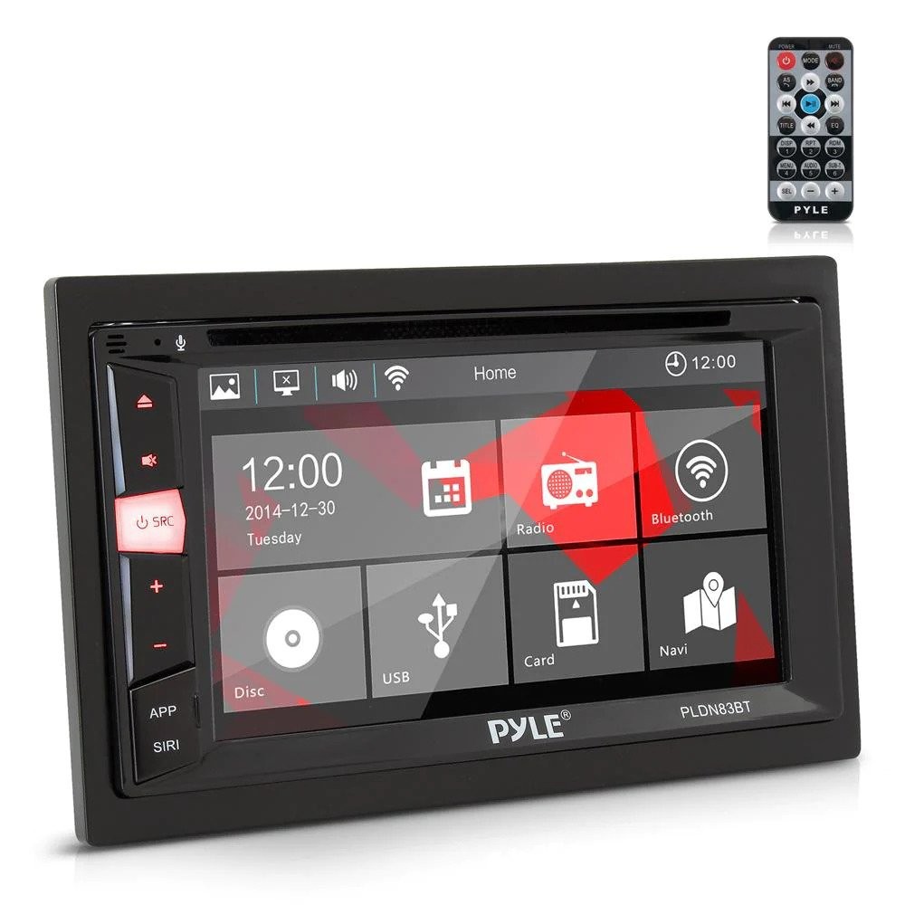 Pyle PLDN83BT.5 Double-DIN DVD Player AM/FM Receiver, 4x 6.5" 150W 2-Way Speaker
