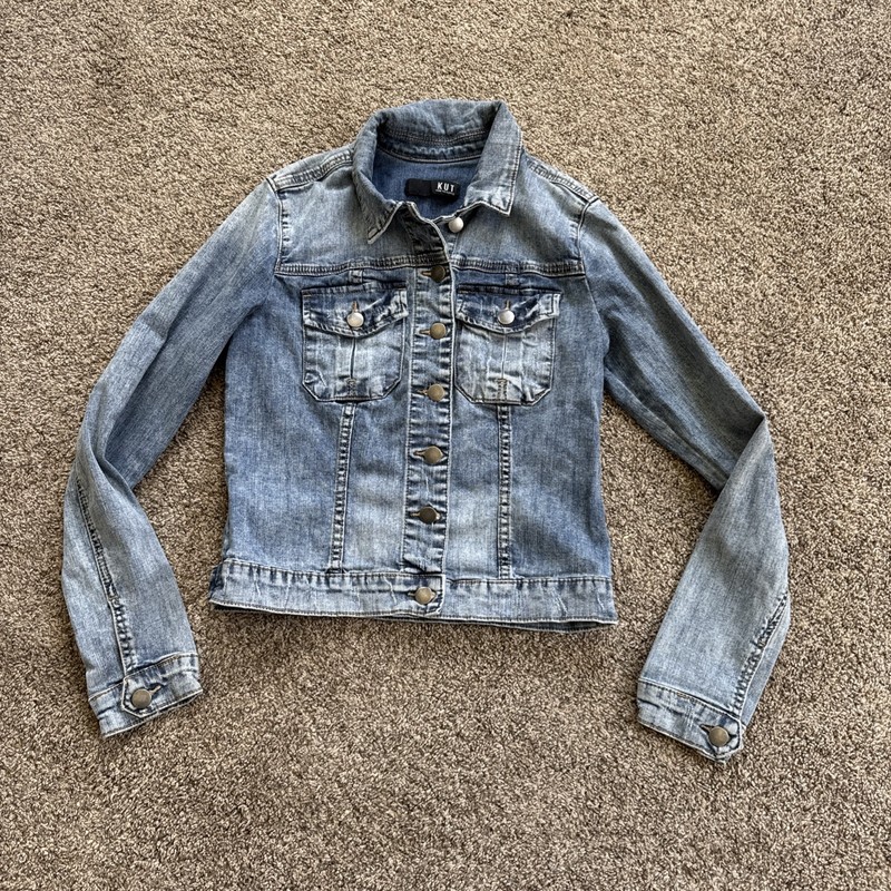 Kut From The Kloth Women’s Small Amelia Jean Denim Jacket Button Up Medium Wash